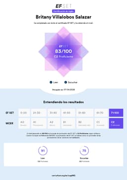 Certificado EF SET Inglés